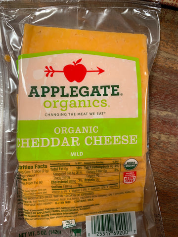 Dairy, Applegate Organic Mild Cheddar Slices,5oz