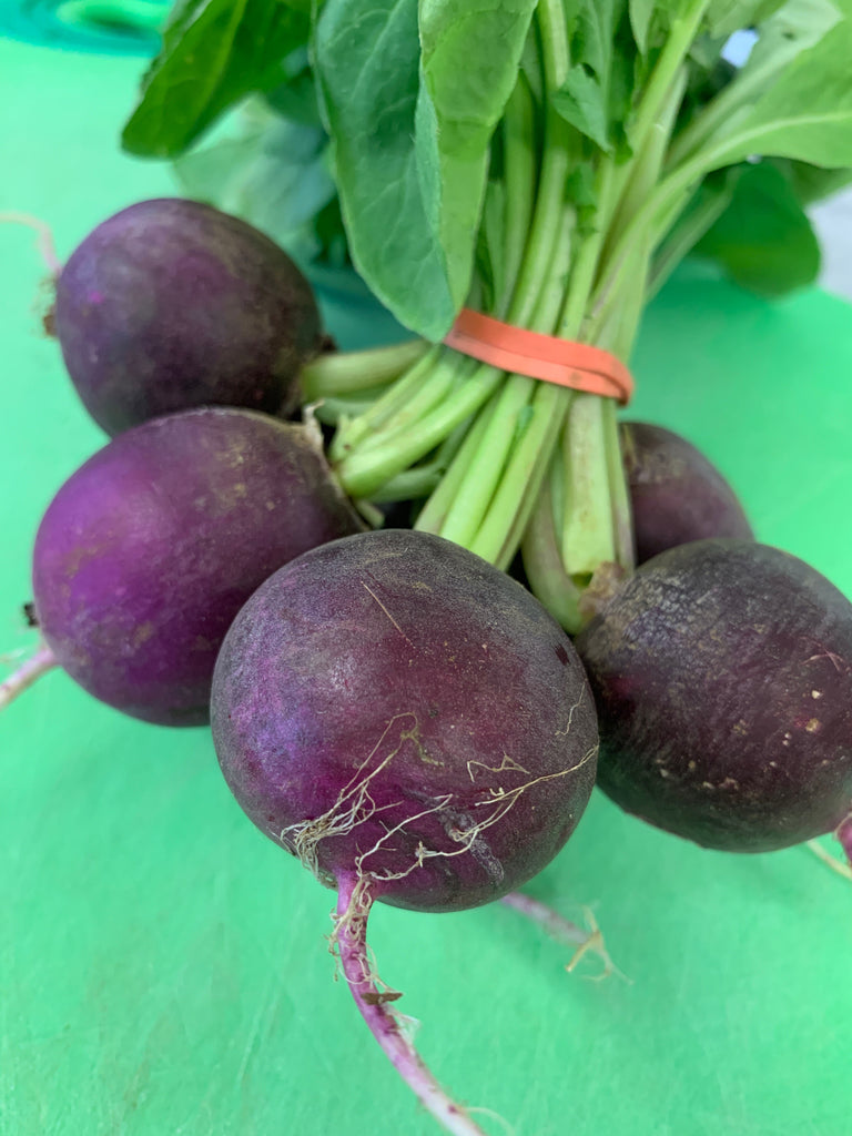 Produce, Lancaster Farm Fresh, Organic Purple Radishes, 1 bunch