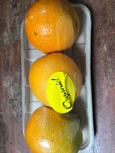 Fruit, Organic Oranges, Valencia,  3pack